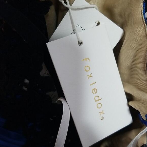 NWT Foxiedox Blue Floral Carmella Pleated Midi Dress - Picture 11 of 15